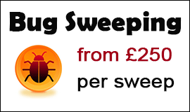 Bug Sweeping Cost in Camberley